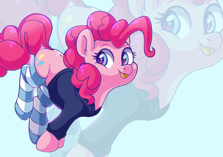Pinkie in socks
